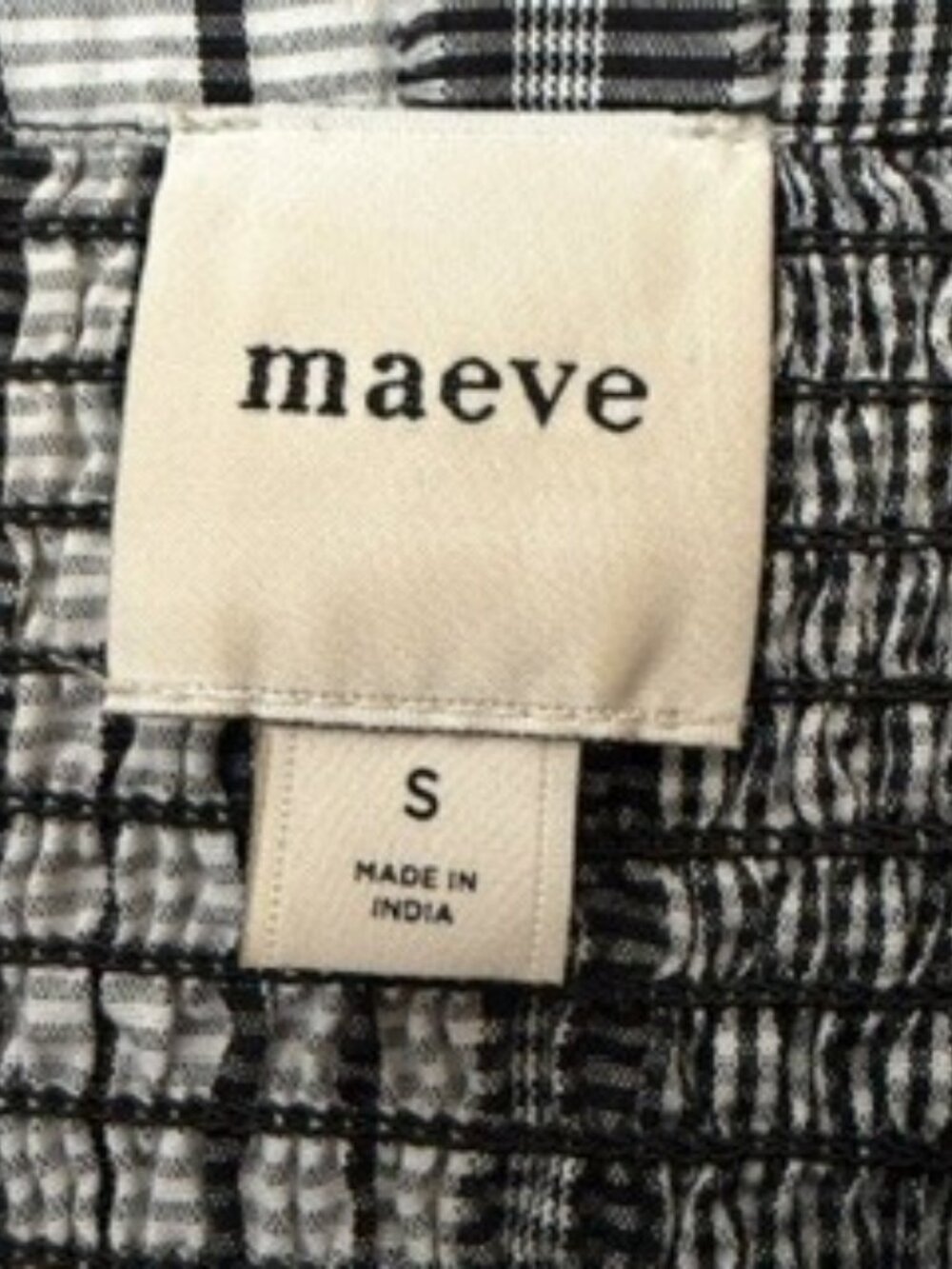 Maeve Anthropologie Black and White Plaid Midi Dress - Picture 2 of 6